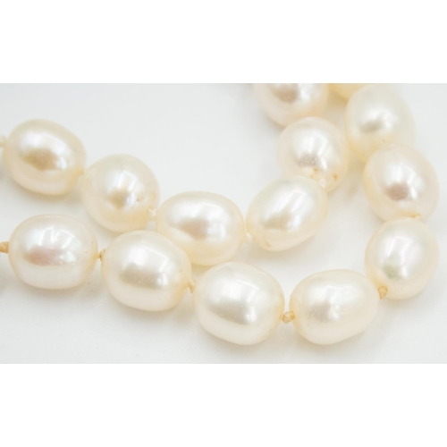 95 - Ladies Pearl Necklace of Good Length 132cm Long