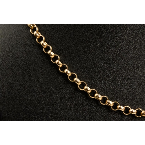 97 - 9 Carat Yellow Gold Belcher Link Necklace 60cm Long