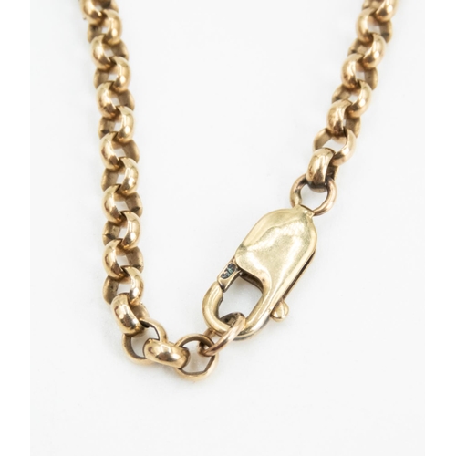 97 - 9 Carat Yellow Gold Belcher Link Necklace 60cm Long