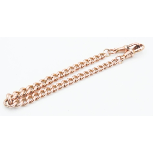 99 - 9 Carat Rose Gold Curb Link Bracelet 20.5cm Long