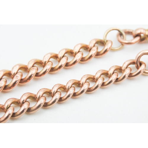 99 - 9 Carat Rose Gold Curb Link Bracelet 20.5cm Long