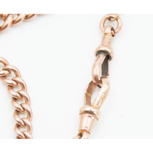 99 - 9 Carat Rose Gold Curb Link Bracelet 20.5cm Long