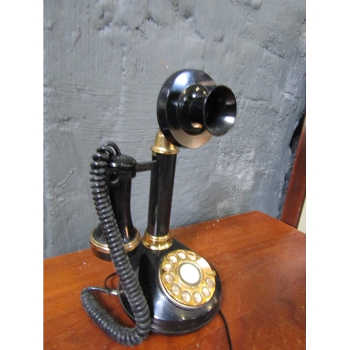 1030 - Upright Telephone with Modern Telecommunication Connection Working Order Approximately 14 Inches Hig... 