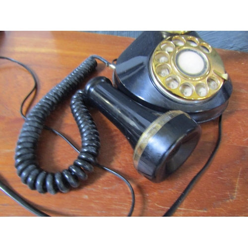 1030 - Upright Telephone with Modern Telecommunication Connection Working Order Approximately 14 Inches Hig... 