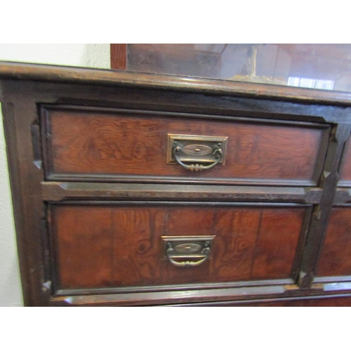 1045 - Victorian Pine Chest of Two Short and Four Long Drawers Panelled Sides and Front Approximately 44 In... 