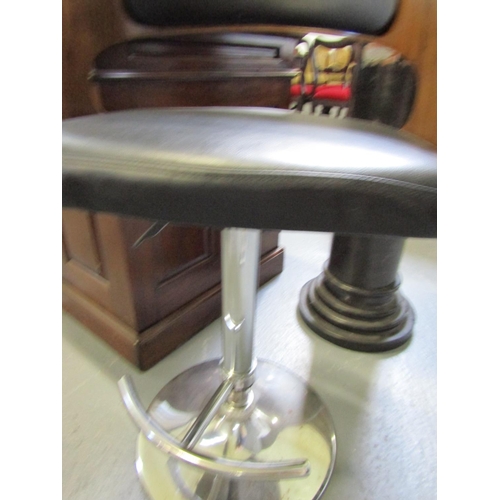 1051 - Designer Counter Stool Chrome Plated Base Full Size