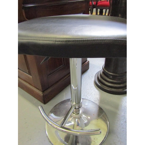 1051 - Designer Counter Stool Chrome Plated Base Full Size