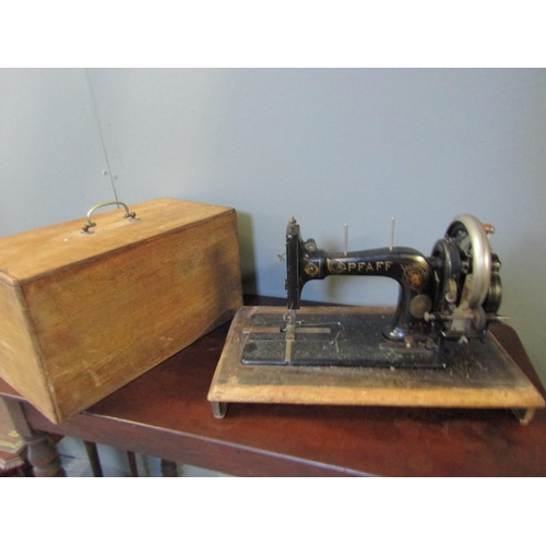 1067 - Old Pfaff Sewing Machine Working Order with Fitted Cover