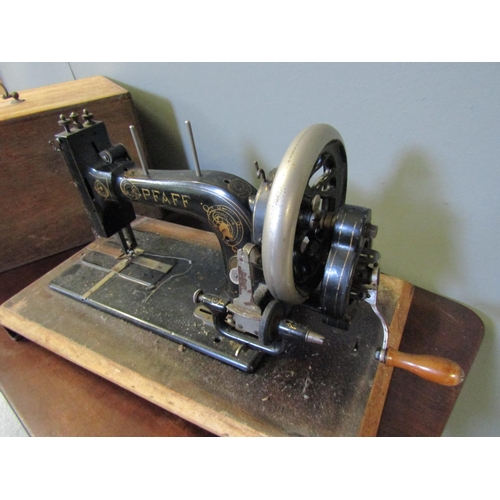 1067 - Old Pfaff Sewing Machine Working Order with Fitted Cover