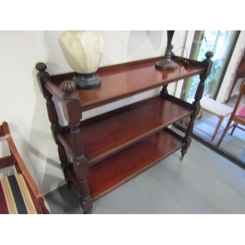 1071 - William IV Mahogany Three Tier Dumb Waiter Approximately 5ft Wide