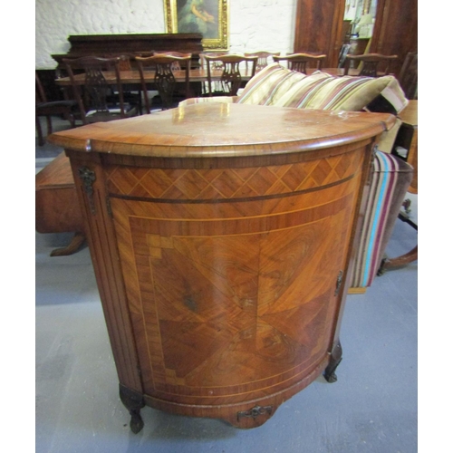 1080 - Antique Corner Cabinet with Single Cupboard Door Crossbanded Decoration to Top Ormolu Mounts Approxi... 