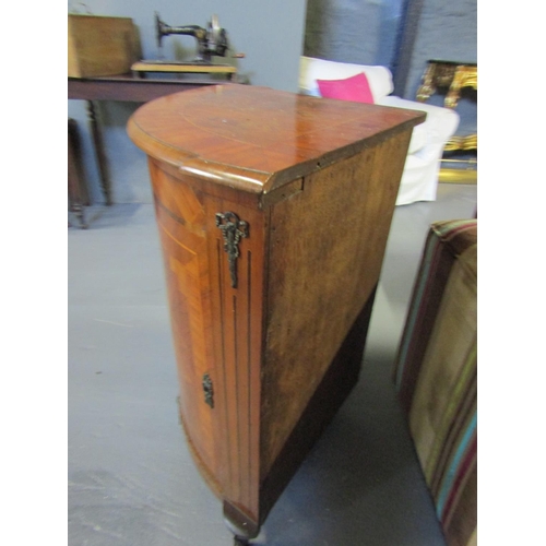 1080 - Antique Corner Cabinet with Single Cupboard Door Crossbanded Decoration to Top Ormolu Mounts Approxi... 