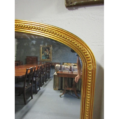 1085 - Carved Gilded Overmantle Mirror 54 Inches Wide x 5ft High