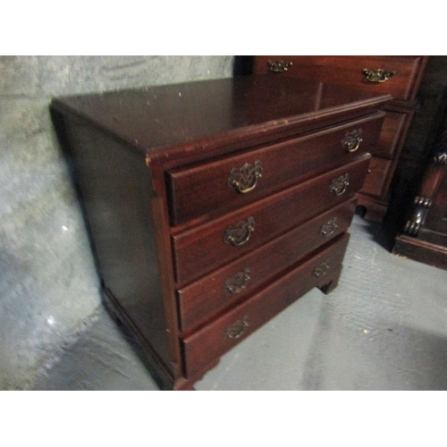 1091 - Mahogany Chest of Four Long Drawers Approximately 30 Inches Wide x 29 Inches High