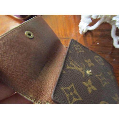 1103 - Louis Vuitton Ladies Double Side Purse Fitted Interior Approximately 4 Inches Square