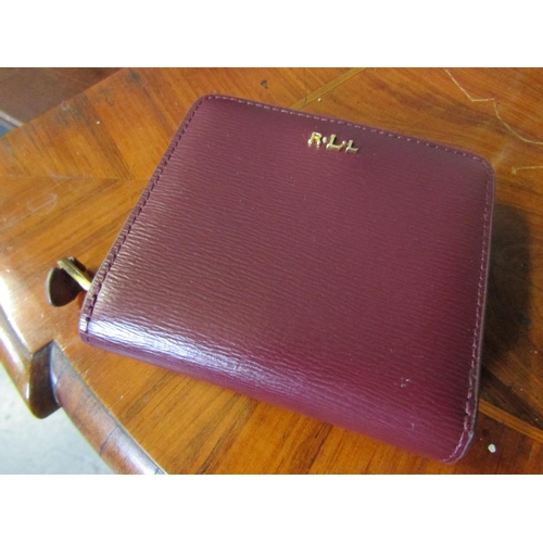 1111 - Ralph Lauren Ladies Leather Purse with Original Shop Tag Fitted Interior Approximately 4 Inches Squa... 