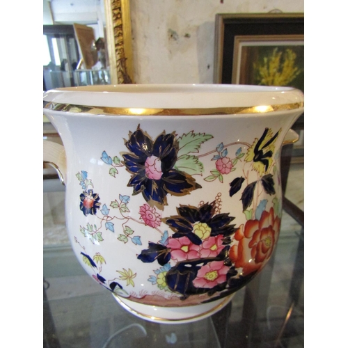 1116 - Masons Ironstone Mandalay Patter Ice Bucket Ice Pail of Generous Form Approximately 10 Inches High