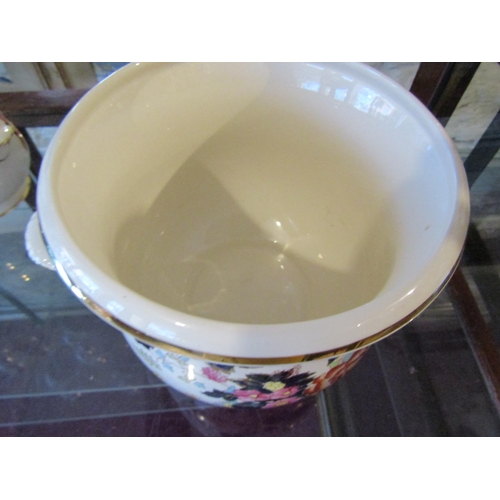 1116 - Masons Ironstone Mandalay Patter Ice Bucket Ice Pail of Generous Form Approximately 10 Inches High