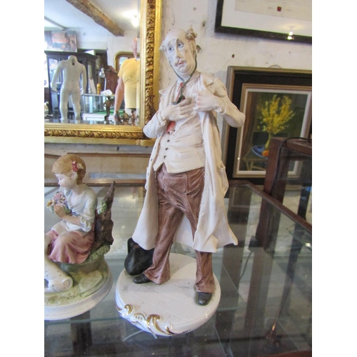 1130 - Fine Porcelain Figures Including Doctor Tallest Approximately 13 Inches High