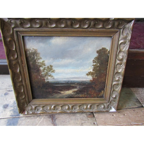 1139 - Victorian School Oil on Canvas Landscape Approximately 10 Inches High x 12 Inches Wide