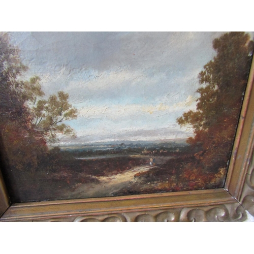 1139 - Victorian School Oil on Canvas Landscape Approximately 10 Inches High x 12 Inches Wide