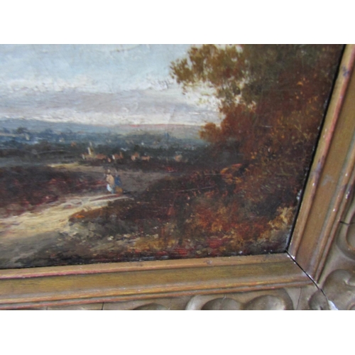 1139 - Victorian School Oil on Canvas Landscape Approximately 10 Inches High x 12 Inches Wide