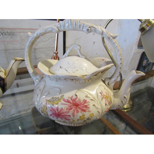 1144 - Collection of Five Various Porcelain Teapots Largest Approximately 12 Inches High