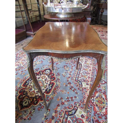 1147 - Antique French Side Table Shaped Top Above Cabriole Supports Ormolu Mounted Approximately 30 Inches ... 