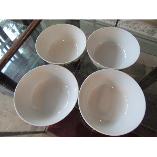 1154 - Four Chinese Porcelain Bowls Signed with Characters to Bases Each Approximately 11cm Diameter