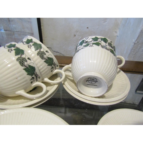 1155 - Wedgewood Porcelain Tea Set Including Teapot Milk Jug and Cream Bowl Quantity as Photographed