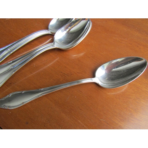 1188 - Set of Six Silver Dessert Spoons