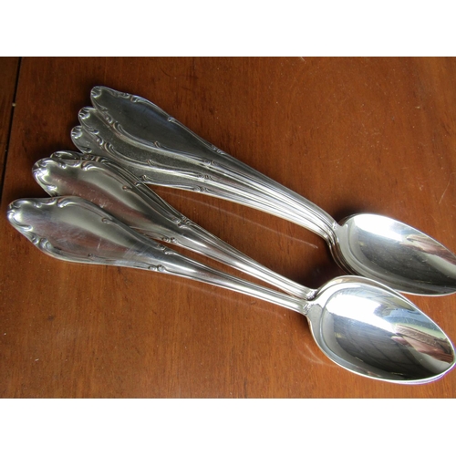 1188 - Set of Six Silver Dessert Spoons