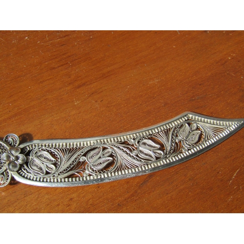 1203 - Silver Novelty Sabre Letter Opener Approximately 7 Inches Long