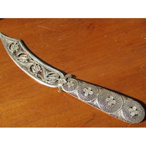 1203 - Silver Novelty Sabre Letter Opener Approximately 7 Inches Long