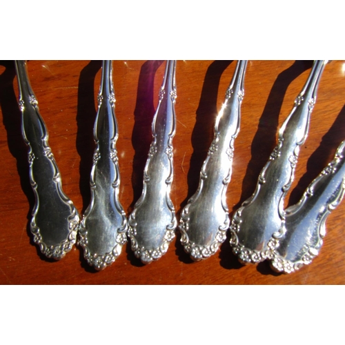 1216 - Oneida American Set of Six Silver Plated Serving Spoons As News