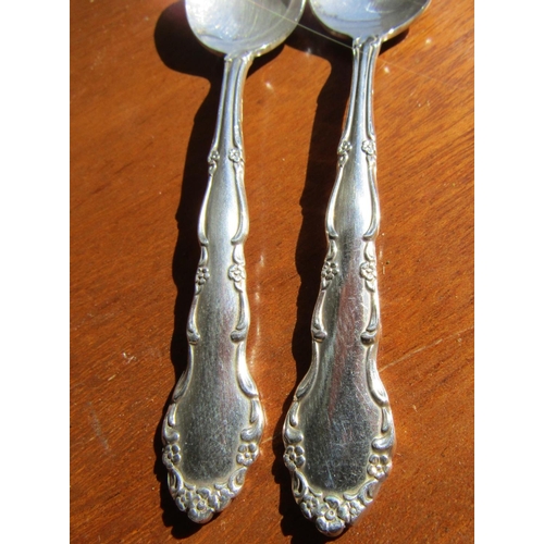 1217 - Oneida American Silver Plated Pair of Teaspoons or Condiment Spoons As New