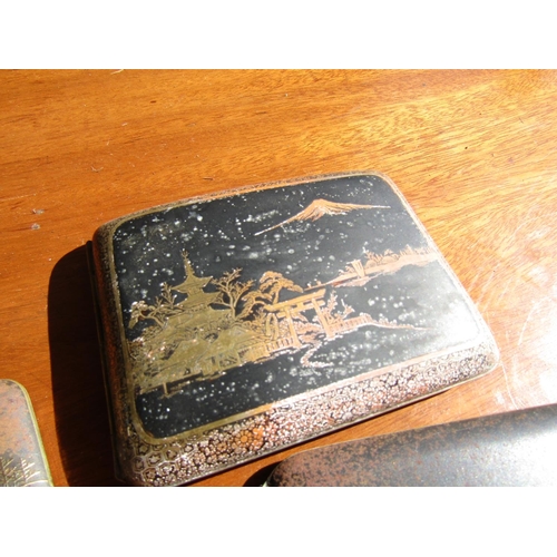 1219 - Four Japanese Enamelwork Cigarette Cases