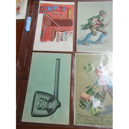 1220 - Amusing Collection Saint Patrick's Day Postcards Antique Quantity as Photographed