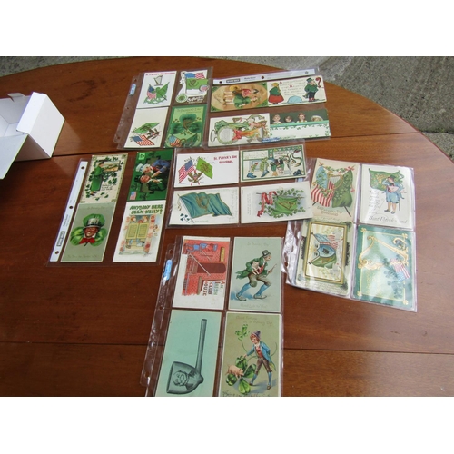 1220 - Amusing Collection Saint Patrick's Day Postcards Antique Quantity as Photographed