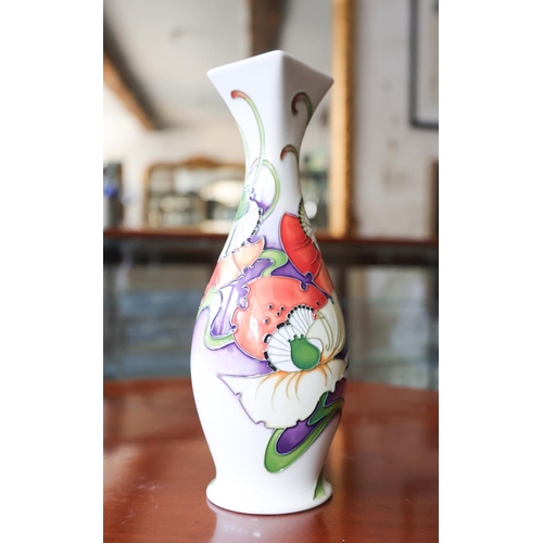 1241 - Moorcroft with Original Presentation Box Present Shaped Form Vase Signed to Base Approximately 8 Inc... 