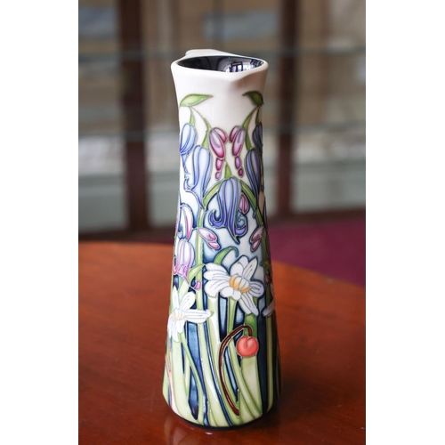 1254 - Moorcroft with Original Presentation Box Present Shaped Form Vase Floral Motif Signed to Base Approx... 