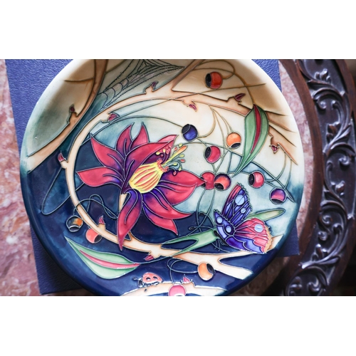 1262 - Moorcroft with Original Presentation Box Present Table Dish Floral Motifs Signed to Base