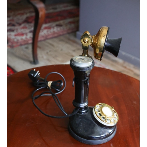 1272 - Upright Telephone with Modern Fittings Working Order Approximately 14 Inches High