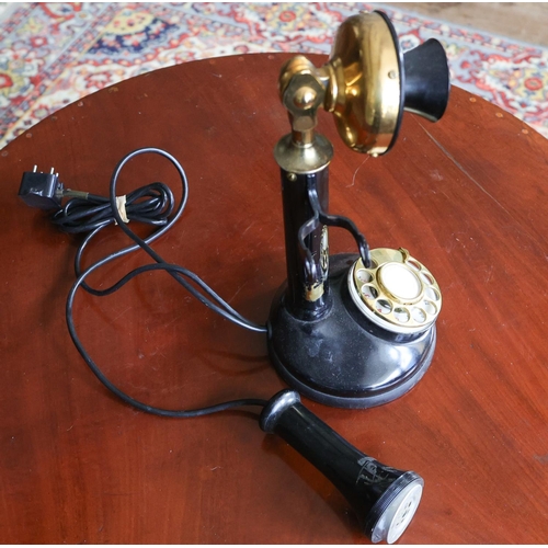 1272 - Upright Telephone with Modern Fittings Working Order Approximately 14 Inches High