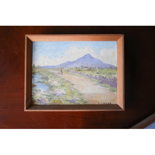 1282 - Pair of Framed Scenes Oil on Board Each Approximately 8 Inches High x 12 Inches Wide