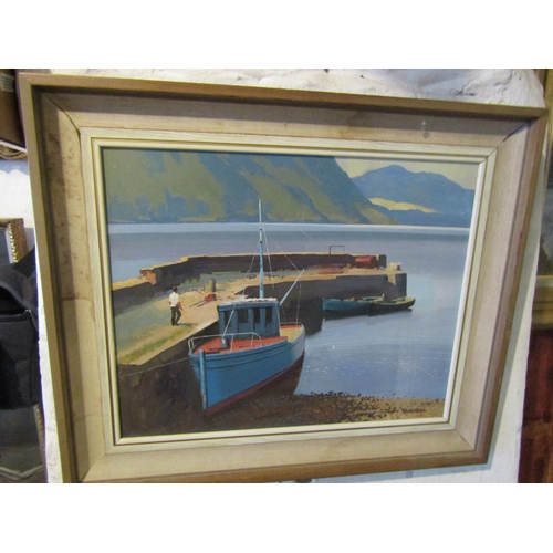 1289 - John Skelton Evening Killary Harbour County Mayo Oil on Board 16 Inches High x 20 Inches Wide Signed... 