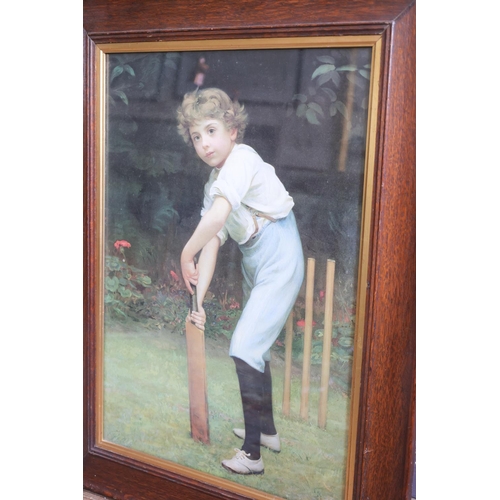 1295 - Victorian Pears Soap Advertisement Depicting Boy Playing Cricket Approximately 32 Inches High x 22 I... 