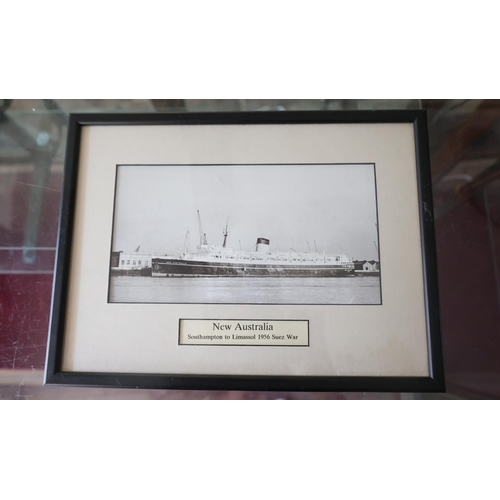 1327 - Maritime Interest Two Original Photographs Framed Largest Approximately 10 Inches High x 12 Inches W... 