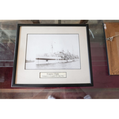 1327 - Maritime Interest Two Original Photographs Framed Largest Approximately 10 Inches High x 12 Inches W... 