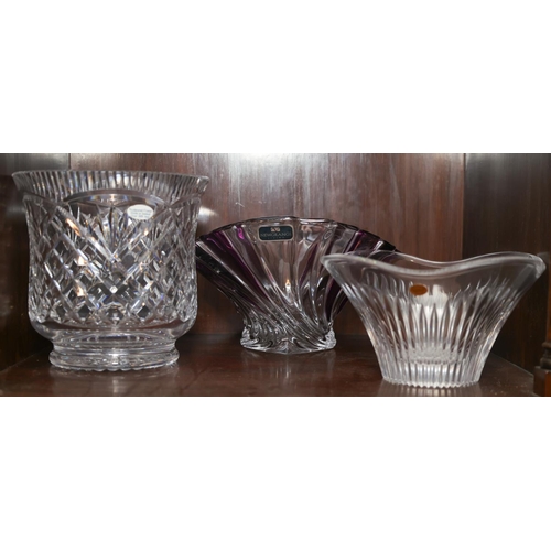 1424 - Three Crystal Vases